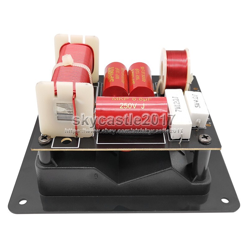 2pcs SP60 High-Low Speaker Frequency Divider Crossover Filters with Junction Box