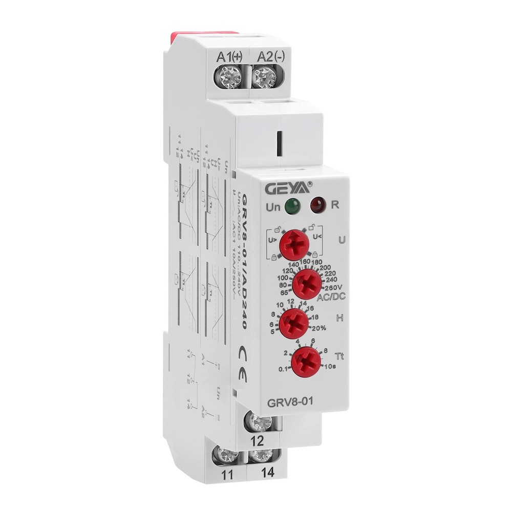 Single Phase Voltage Relay Adjustable Over or Under Voltage Protection Monito...