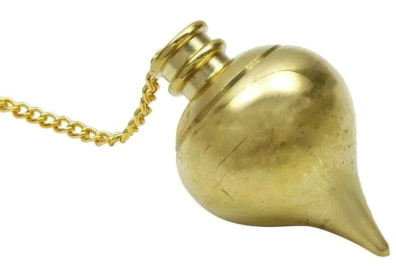 Brass Dowsing Pendulum Gold Pendulum For Divination and Chakra Healing