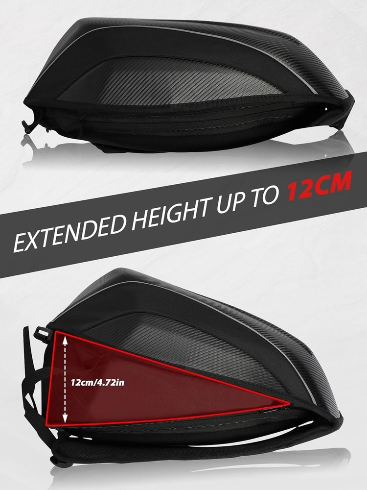 Motorcycle Backpack 30L Hardshell Carbon Fiber Pattern Waterproof Helmet Storage