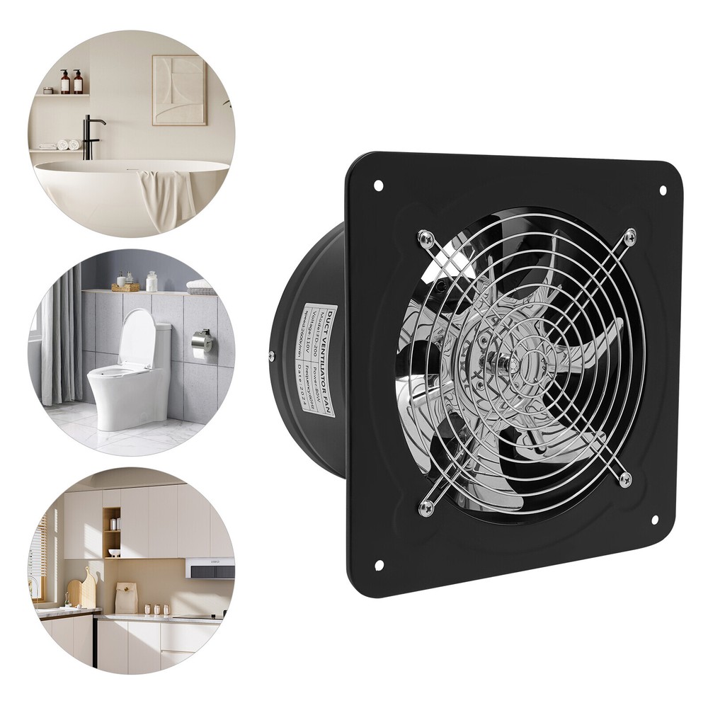 Exhaust Fan Wall/Window Mounted W/ Back-draft Damper for Kitchen Ventilation