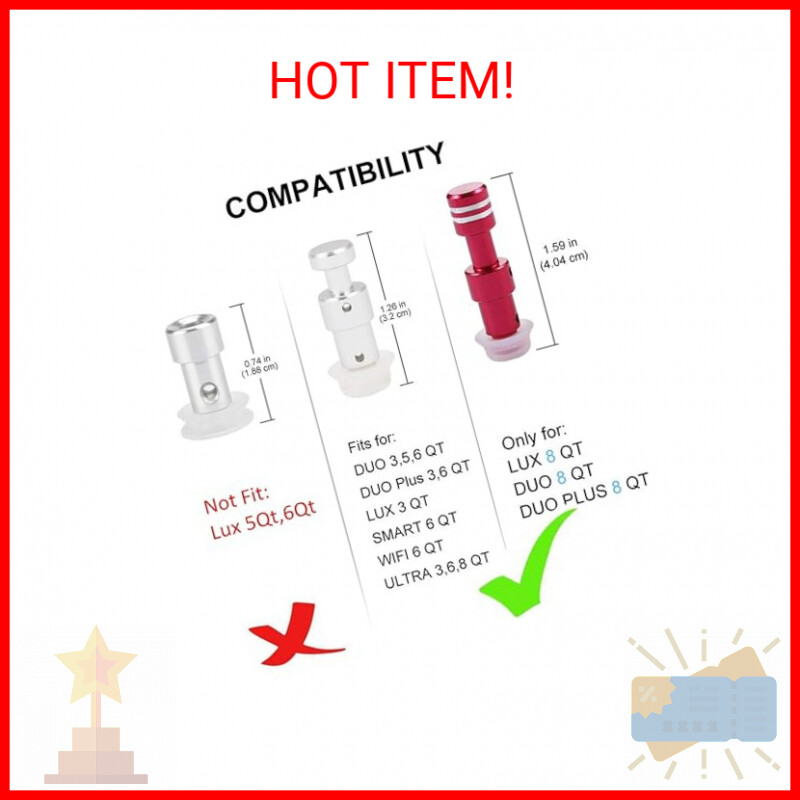 Original Replacement Float Valve Gaskets for Instant Pot Duo 3, 5, 6, 8 Quart, D