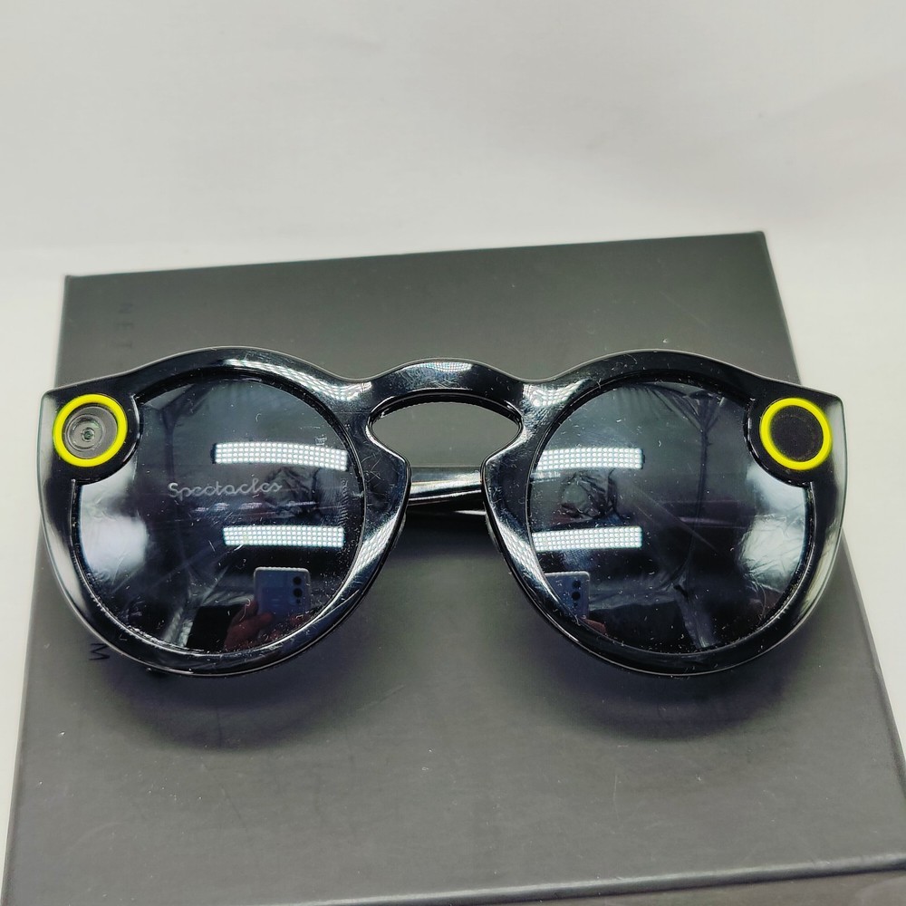 Snap Inc. Snapchat Spectacles Glasses Black Authentic No Charging Cable Untested