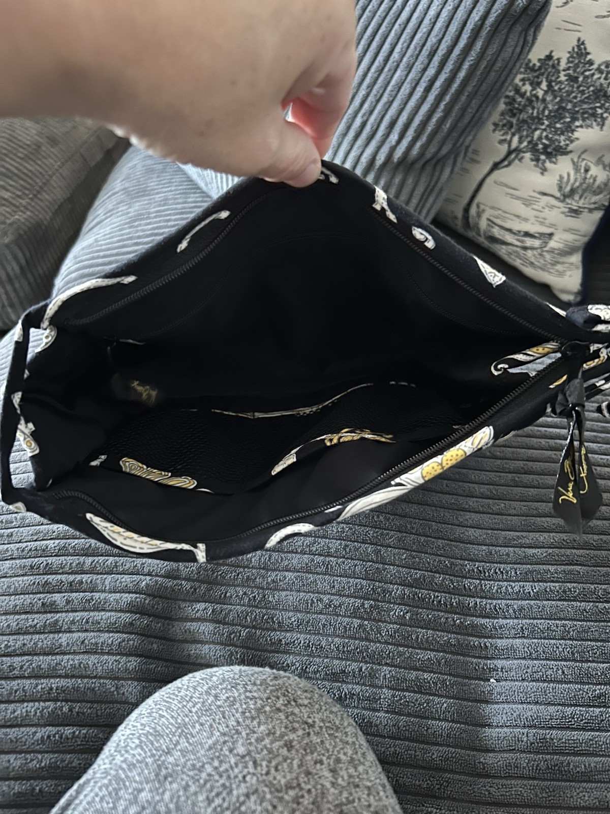 Vera Bradley Yellow Bird Large Cosmetic Bag 11x9 Inches Excellent Condition