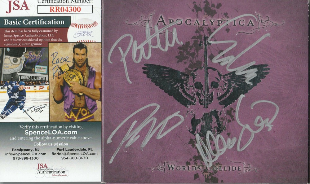 SIGNED APOCALYPTICA AUTOGRAPHED CD CERTIFIED AUTHENTIC JSA COA # RR04300