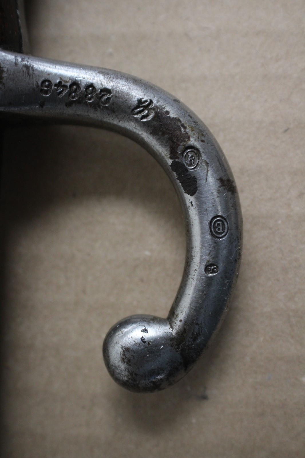 M1874 France GRAS Sword Type Bayonet W/Original Metal Scabbard