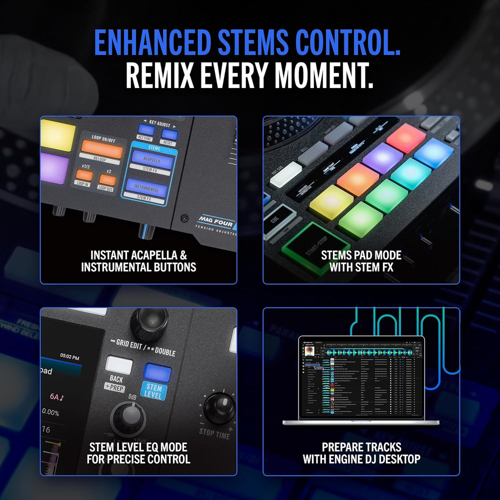 SYSTEM ONE All-In-One Standalone Motorized DJ Controller with Engine DJ OS, Seam