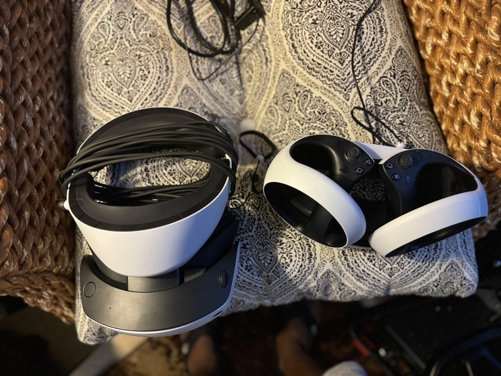 playstation vr2 headset sense controllers ps5 And Charging Station