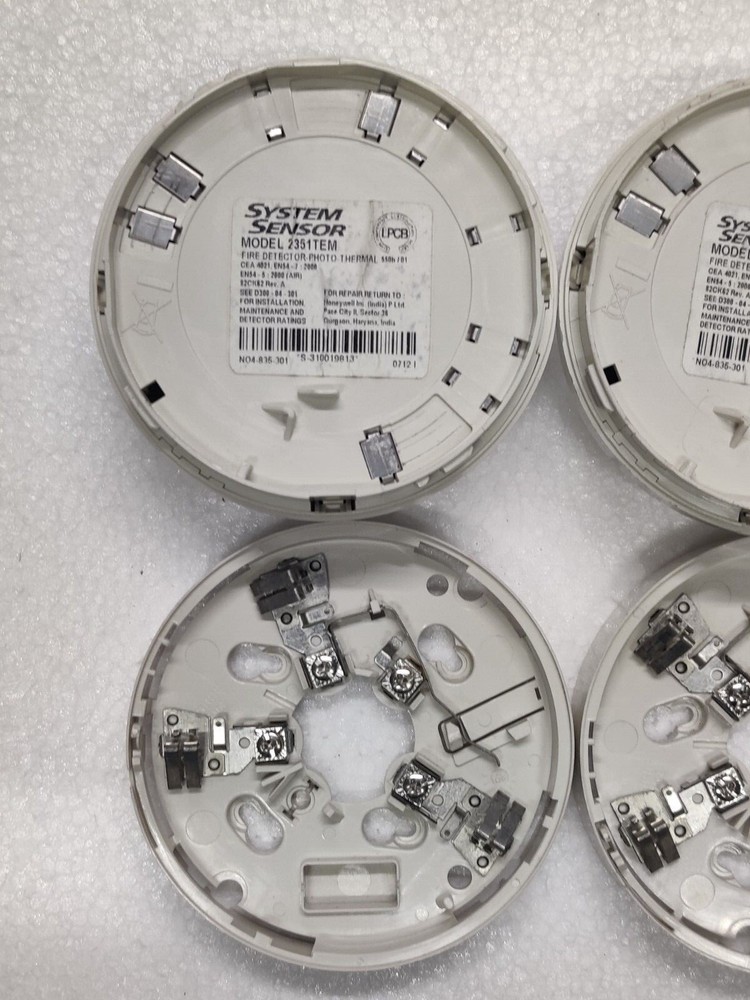 3 Qty Of System Sensor 2351TEM Fire Detector With Base B401