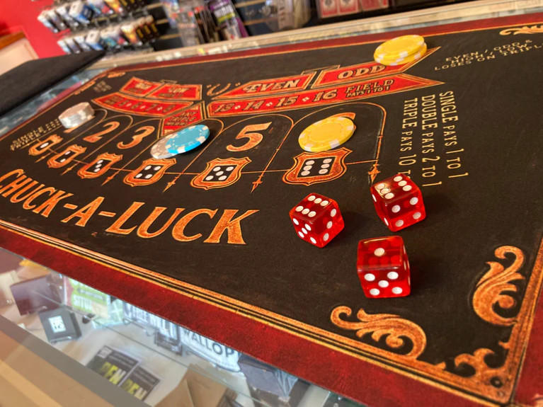 Chuck-A-Luck Layout CHUCK A LUCK LAYOUT 27”X14” MAT