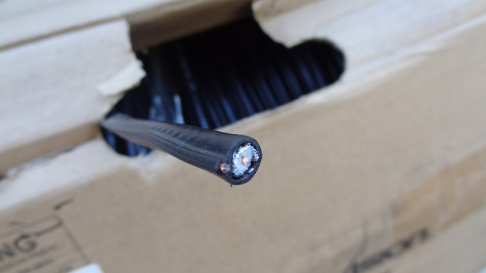 PERFECT VISION CB4B06DSCR0 DUAL SHIELD RG6 COAXIAL CABLE SOLID COPPER 1000 FT