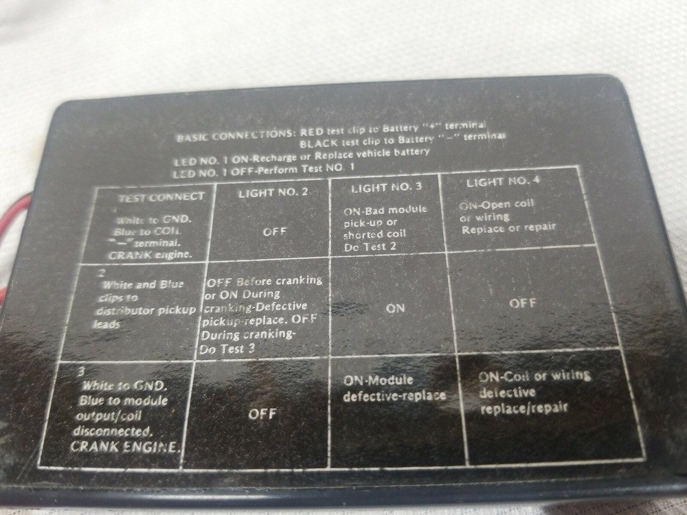 70'S VINTAGE ELECTRONIC IGNITION TESTER