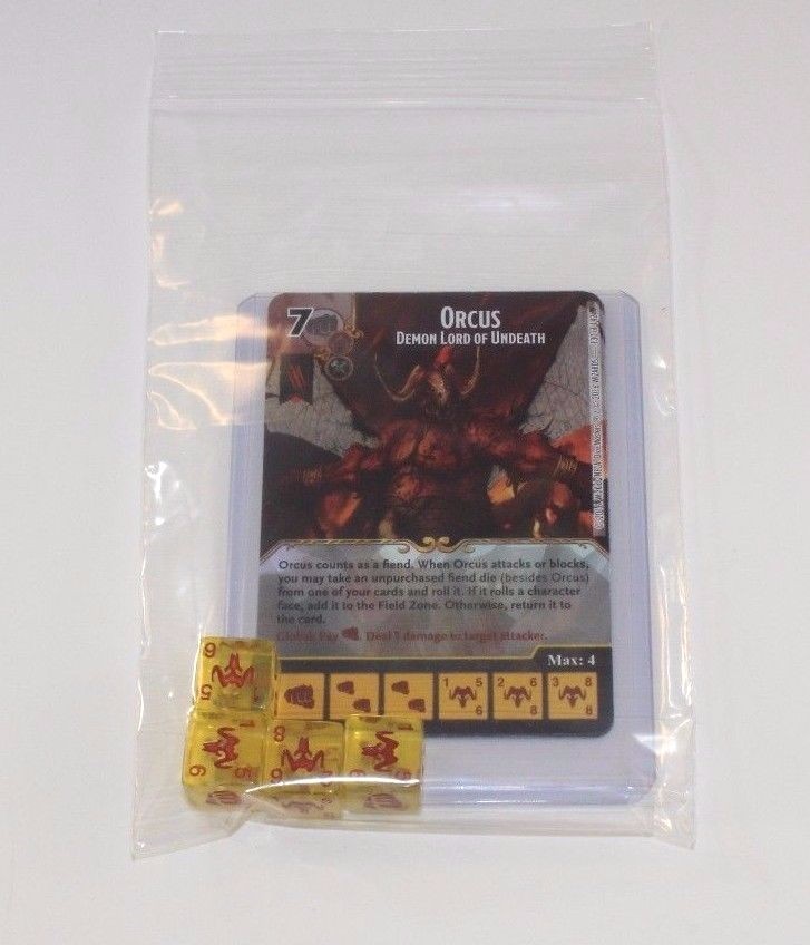 D&D Dice Masters Faerun Under Siege * ORCUS * CUR RARE Uncommon Set + 4 Dice
