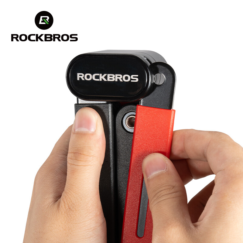 ROCKBROS Bike Folding Lock Heavy Duty Lock Anti-theft Portable &Mounting Bracket
