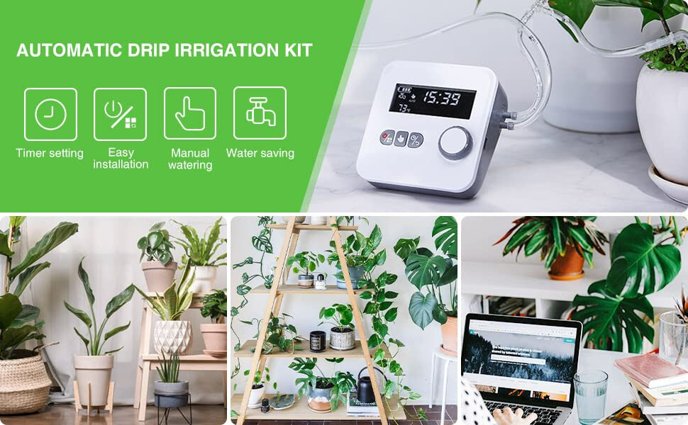 Automatic Drip Irrigation Kit,Houseplants DIY Micro Self Watering System 30day