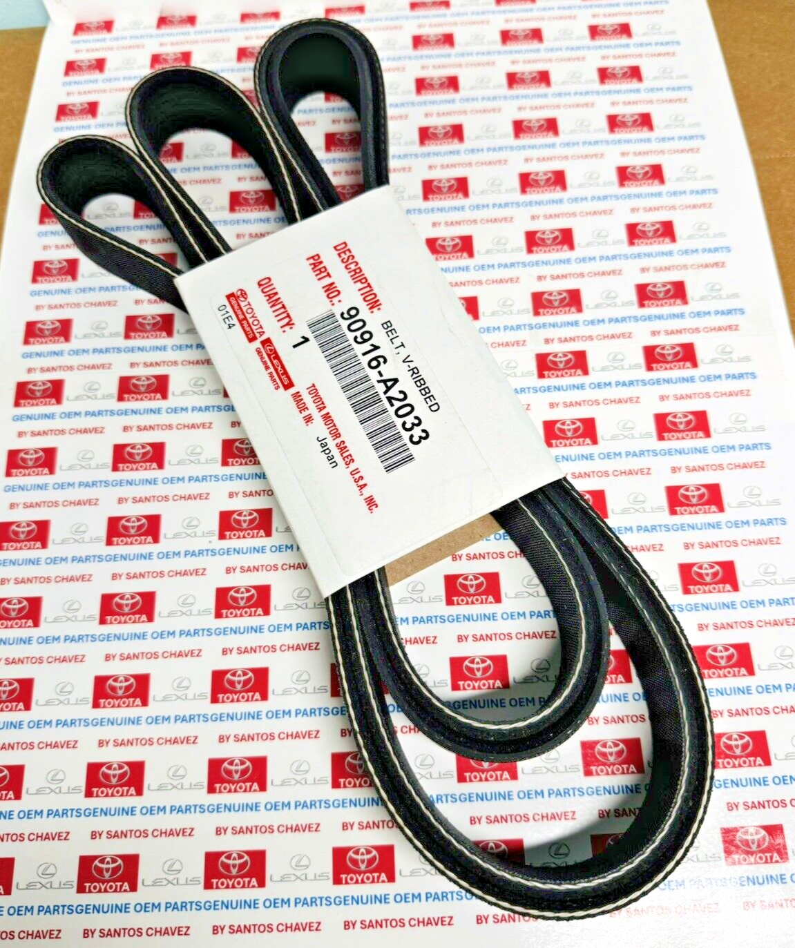 Toyota Tundra, Land Cruiser, Sequoia Drive Belt & Tensioner Kit GENUINE OEM PART