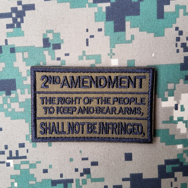 2ND AMENDMENT SHALL NOT BE INFRINGED U.S. 3D BADGE EMBROIDERED PATCH /02