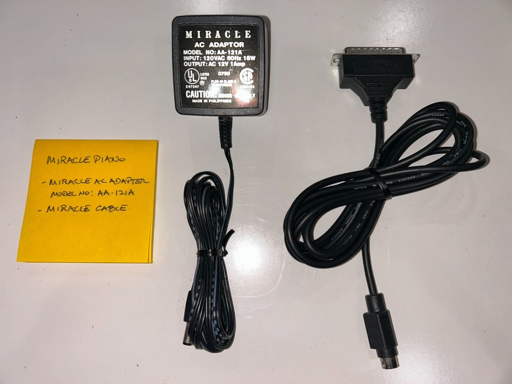 Miracle Piano OEM AC Adapter + Macintosh Midi Cable Set / AC Adapter / Cable