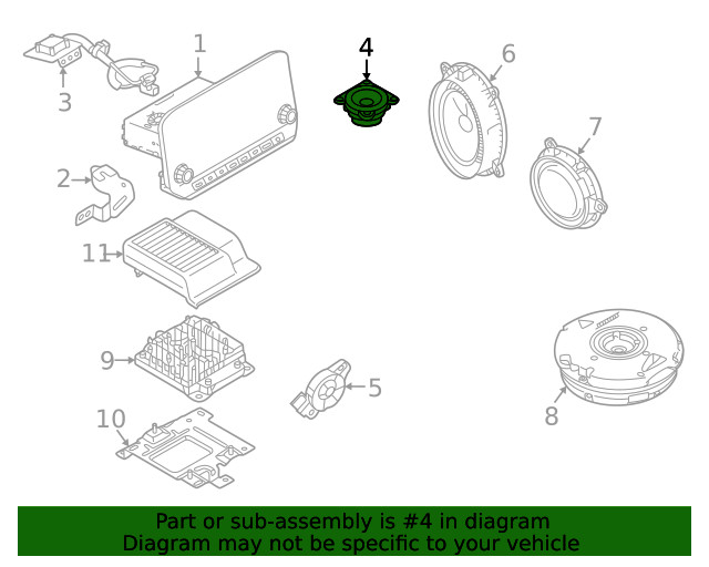 Genuine Nissan Inst Panel Speaker 28152-6RA2A