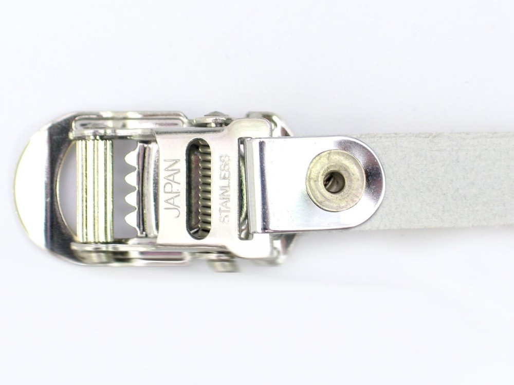 Black Leather Toe Straps 420mm Long
