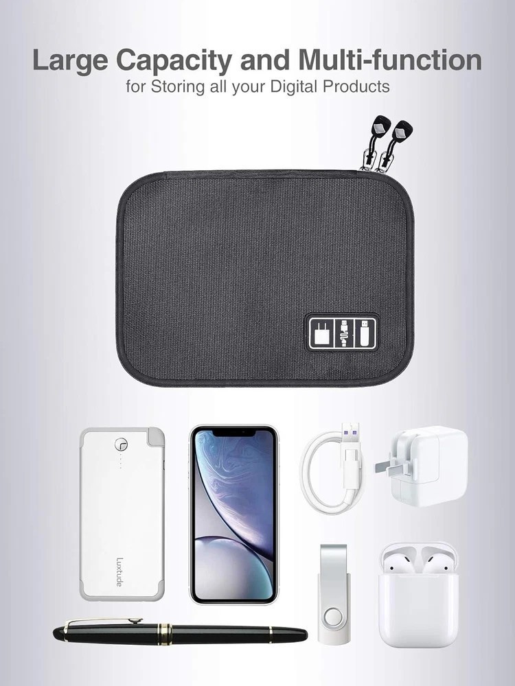 Universal Protective Travel Case for Small Electronics cable Accessories - NEW