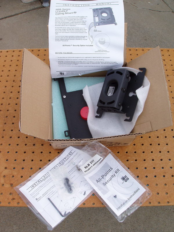 CHIEF RPA237 PROJECTOR CEILING MOUNT LCD/DLP 50# ALL POINTS SECURITY SYSTEM NEW