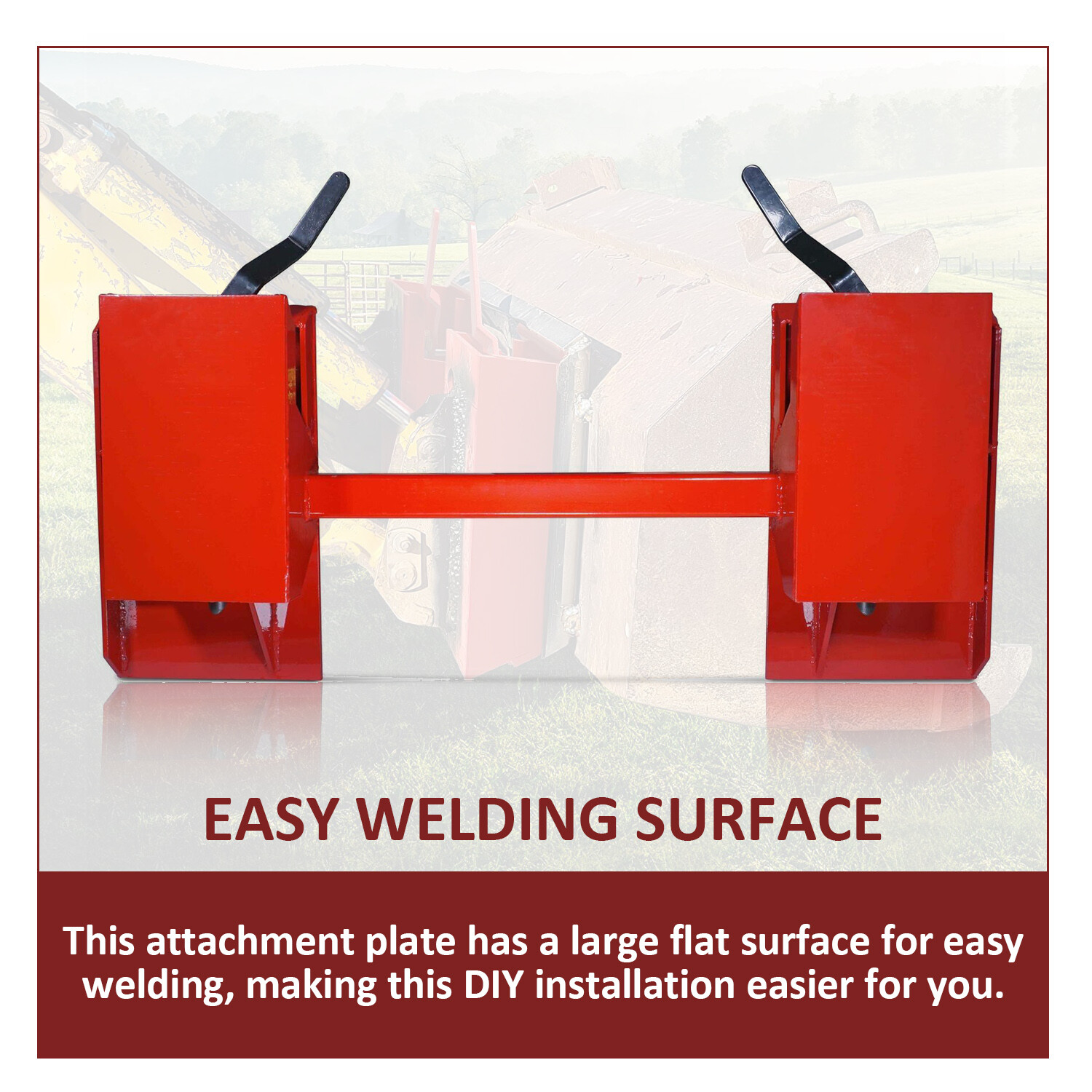 4000LBS Skid Steer Quick Tach Conversion Adapter Plate Attachment For Bobtach