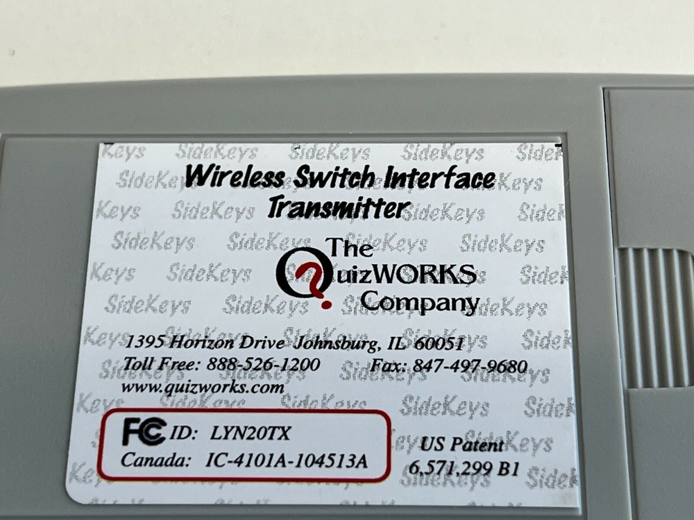 PP27: QuizWorks Wireless Switch Interface AA10 Transmitter and Reciever