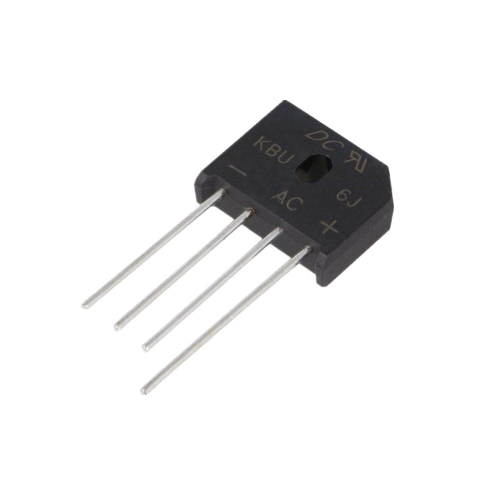 1-100pcs KBU6J Rectifier Bridge Black Flat Bridge Rectifier