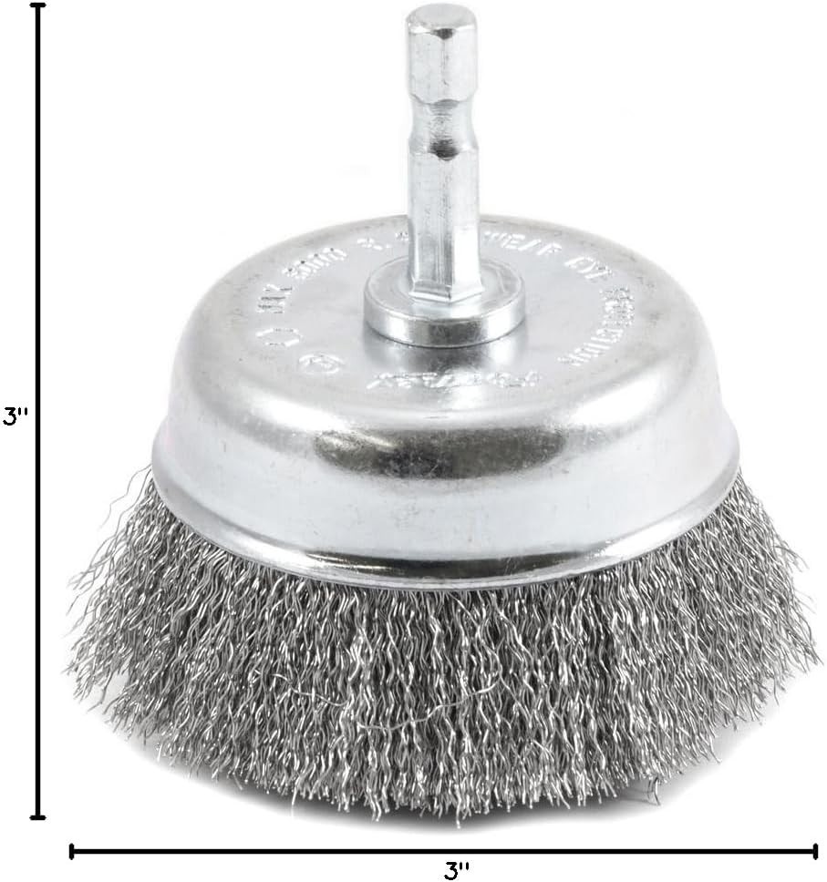 Versatile Fine Grit Wire Cup Brush - Removes Scale, Rust & Paint Efficiently