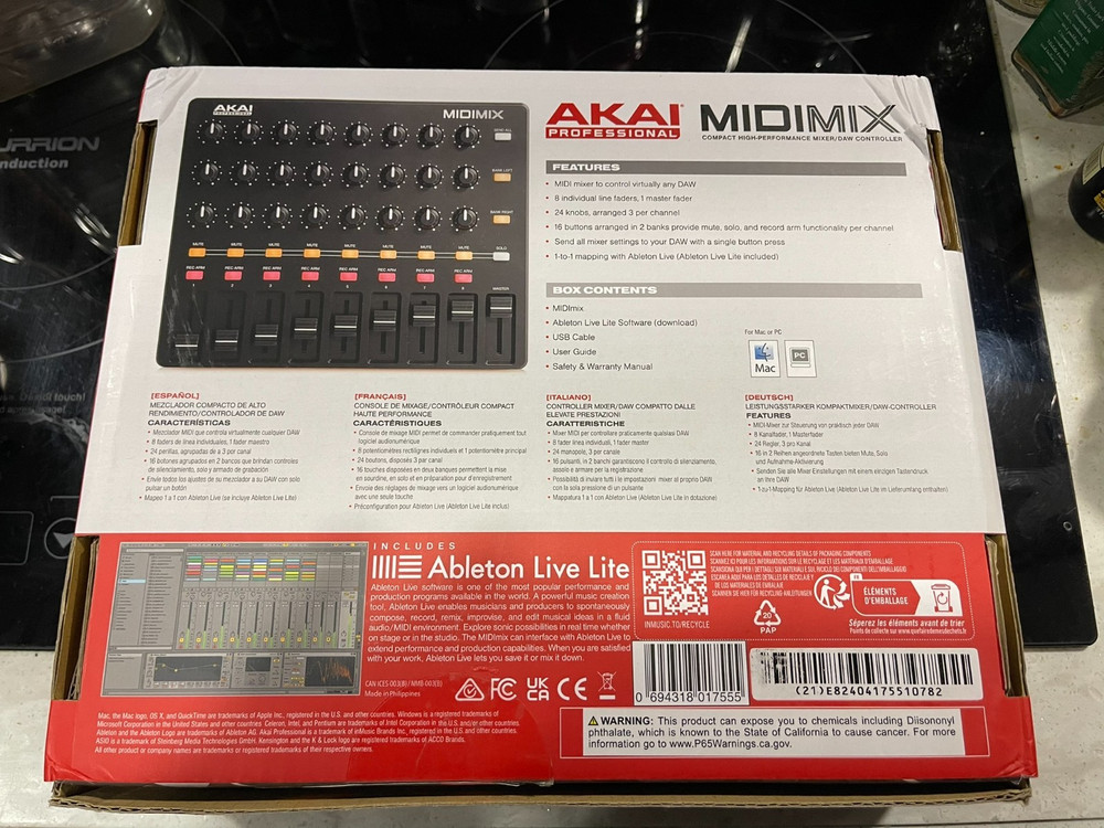 Akai Professional MIDImix Portable Mixer/DAW Controller with Ableton Live Lite