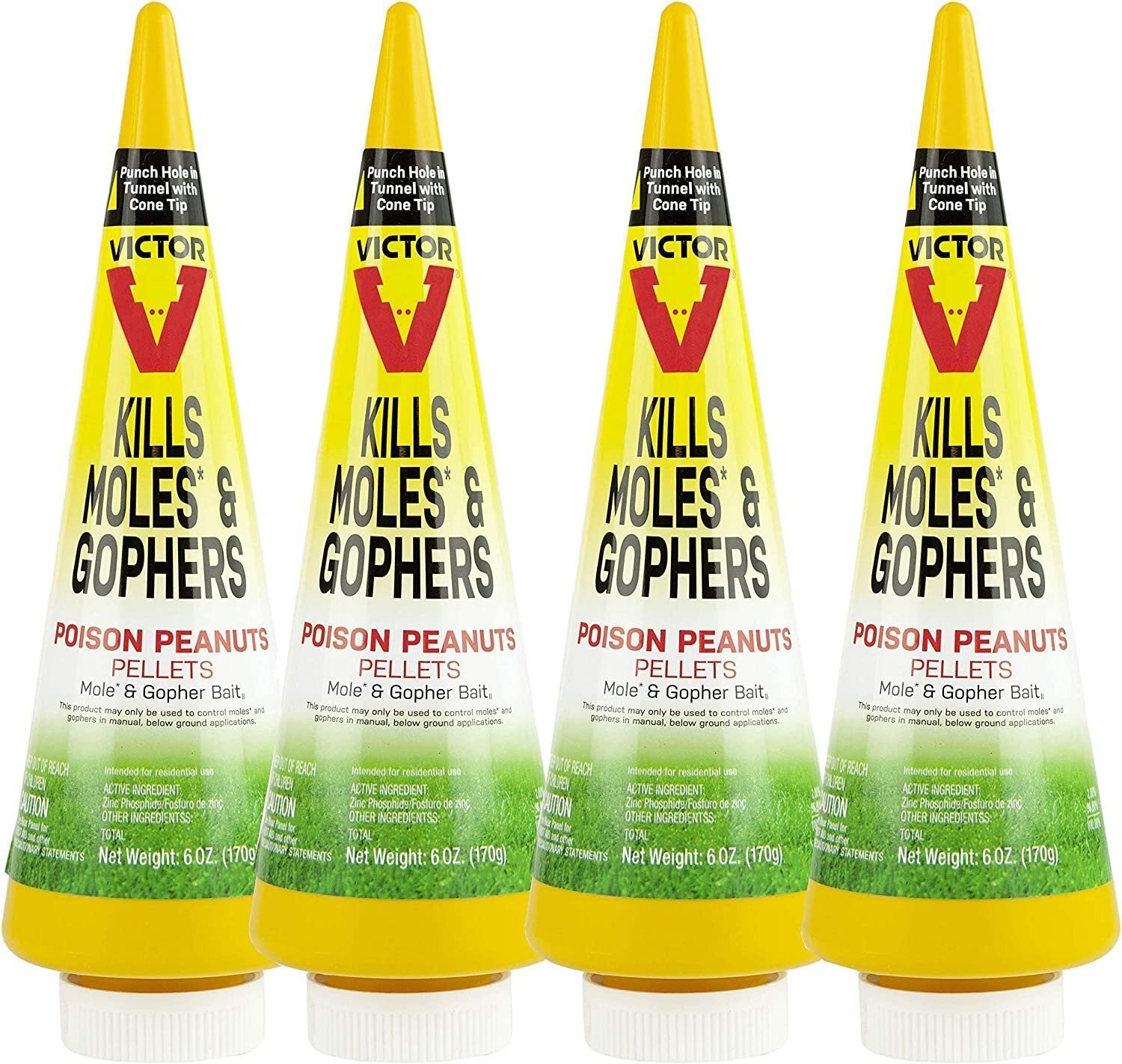 Victor M6006 Outdoor Mole & Gopher Poison Peanuts - Mole and Gopher Bait...