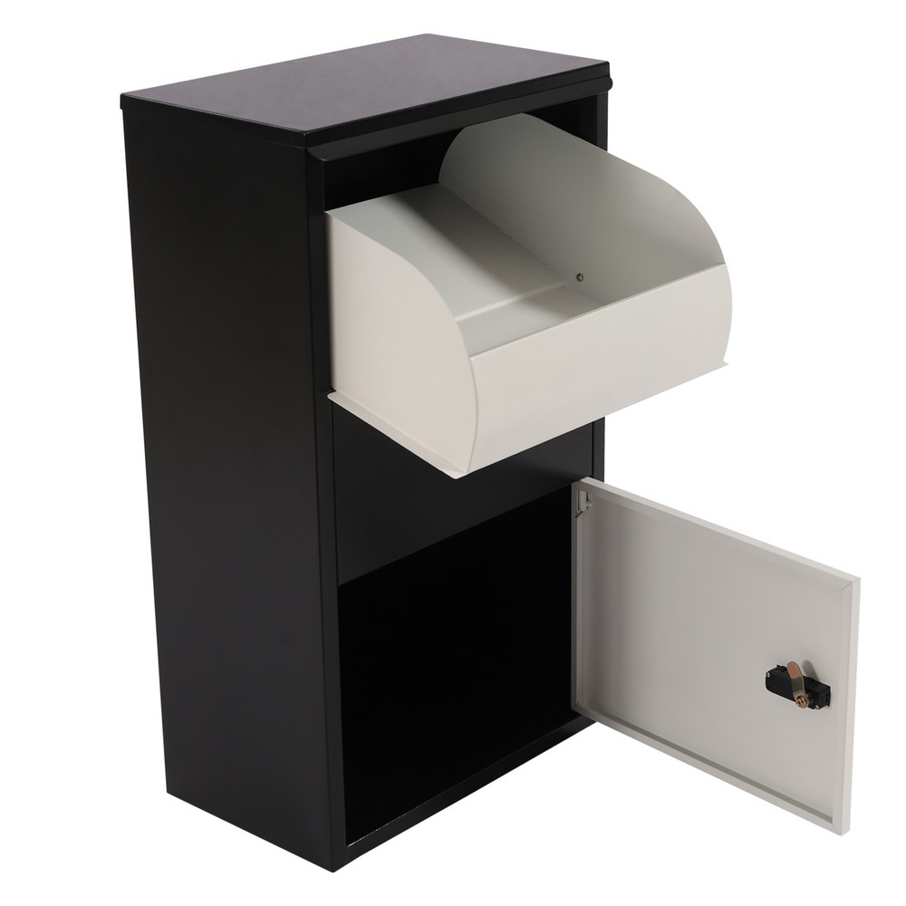 Password Lock Parcel Delivery Box Key Lock Package Drop-Off Box W/ 2* Keys NEW