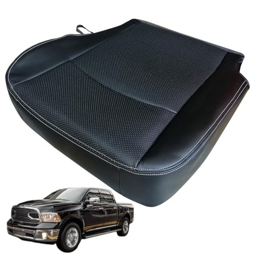 Front Driver Side Bottom Artificial Leather Seat Cover Front Left Side Black