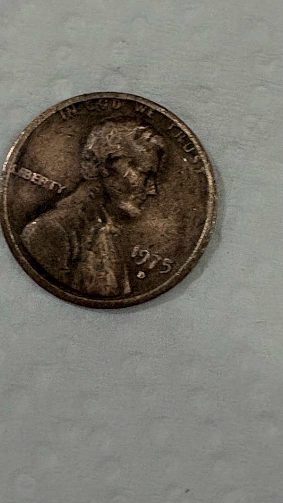 1975 d lincoln penny , Error  “blank Reverse