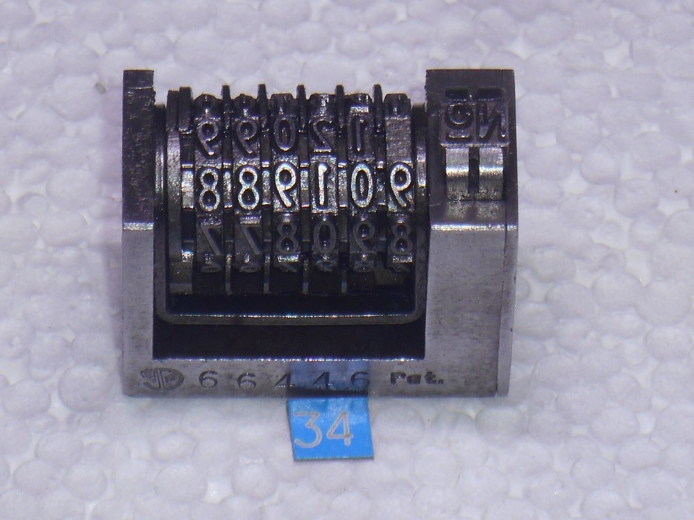 DOLD |  letterpress Reverse numbering machine | 34