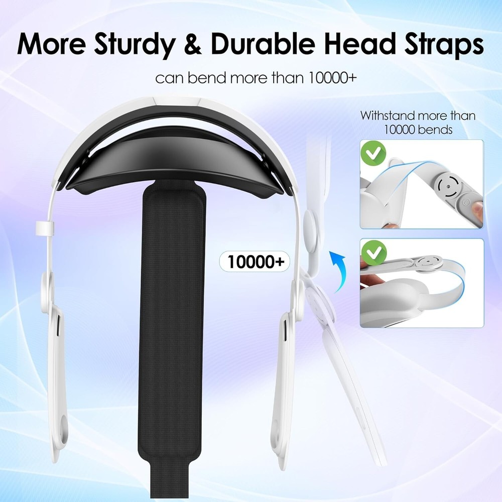 Ergonomic Adjustable Head Strap for Oculus Quest 3/Quest 3S - Ultimate Comfort
