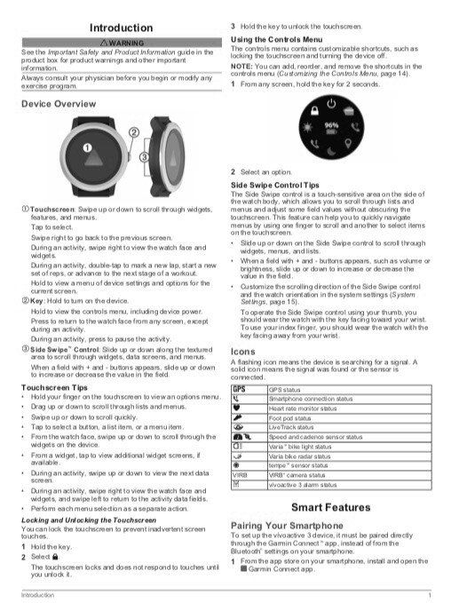 Garmin Vivoactive 3 OWNER'S MANUAL