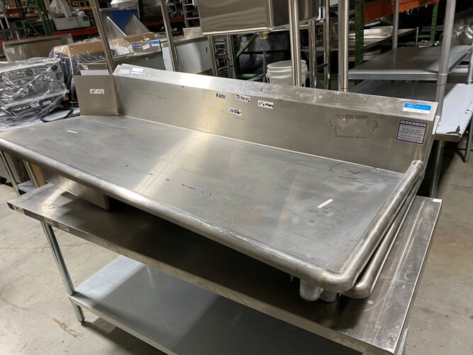Dishwasher Table/ BK Resources BKCDT-72-R Right Side/ 72"