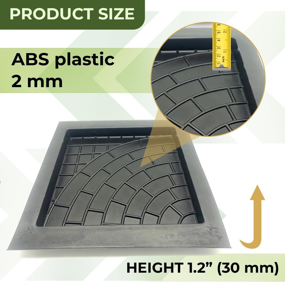 4-Pack Plastic Concrete Molds Pathmaker Paving Walkway Large Cobblestone