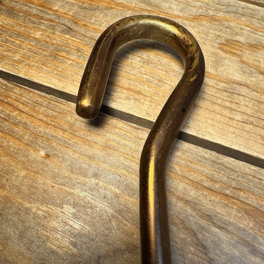 Brass Duck Flying Chimney Flue Damper Handle Pull Fireplace Hook Heavy