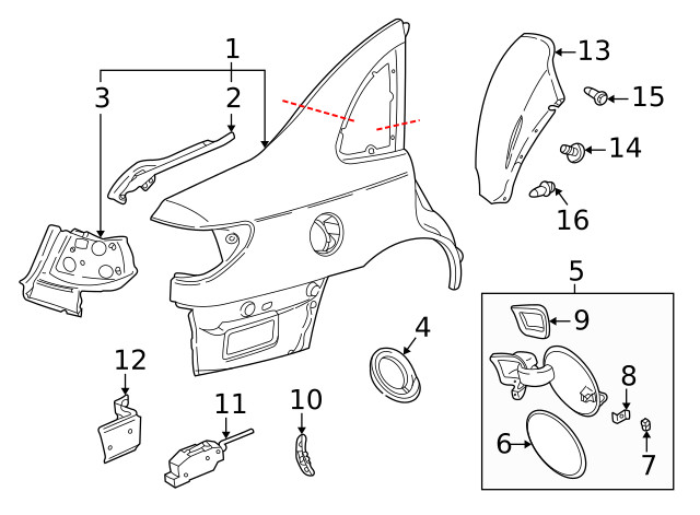 Genuine GM Quarter Panel 22709303