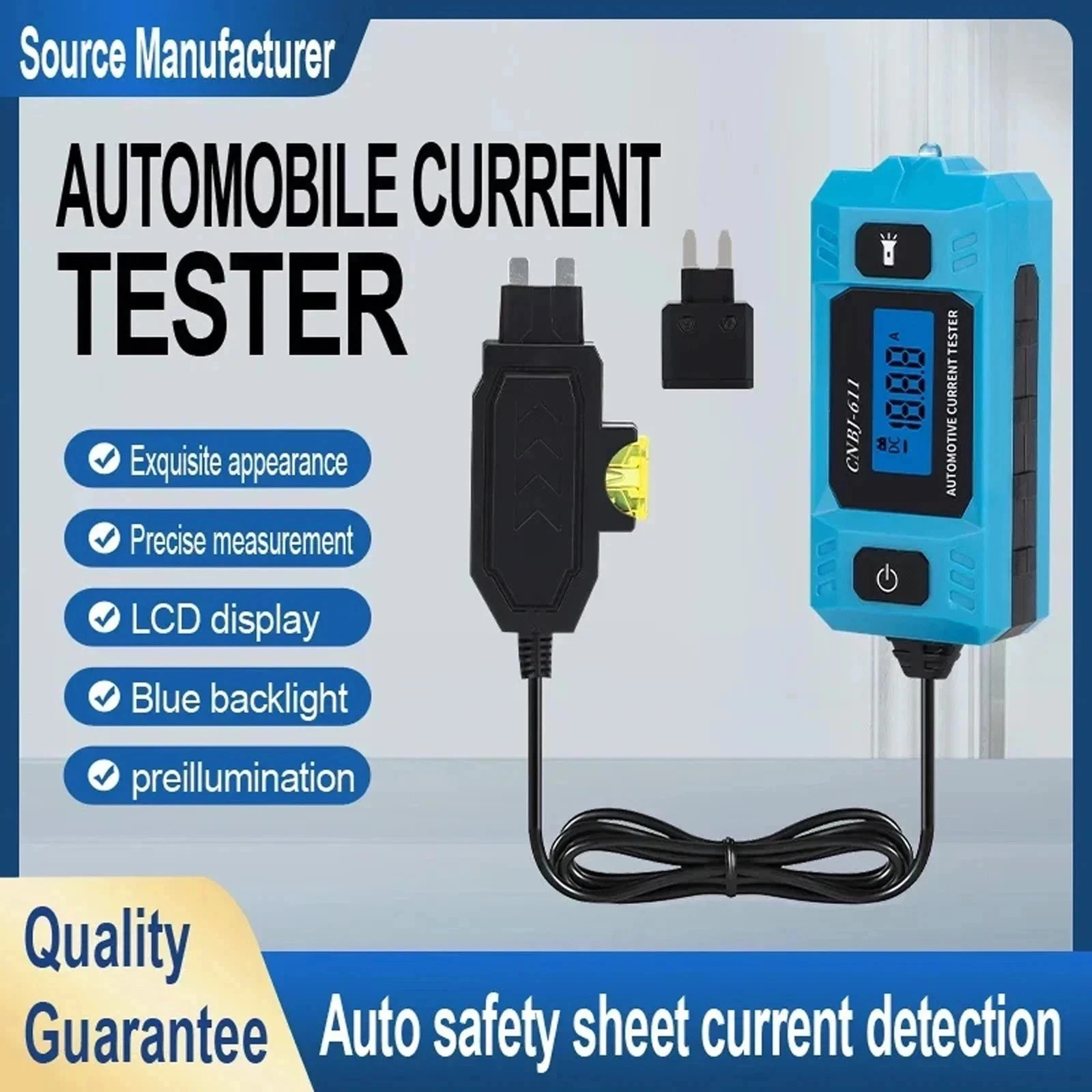 Automotive Circuit Fault Probe Tester Portable High-Precision 20A 48V Car Tester