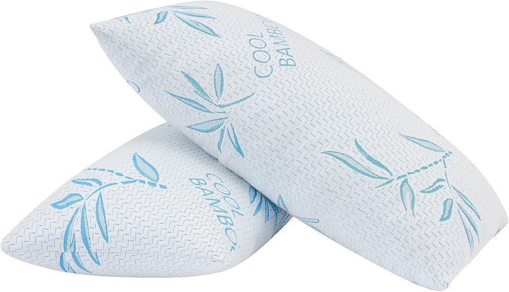 2Pack King Size Pillows for Sleeping,Cooling Shredded Memory Foam Adjustable Bed