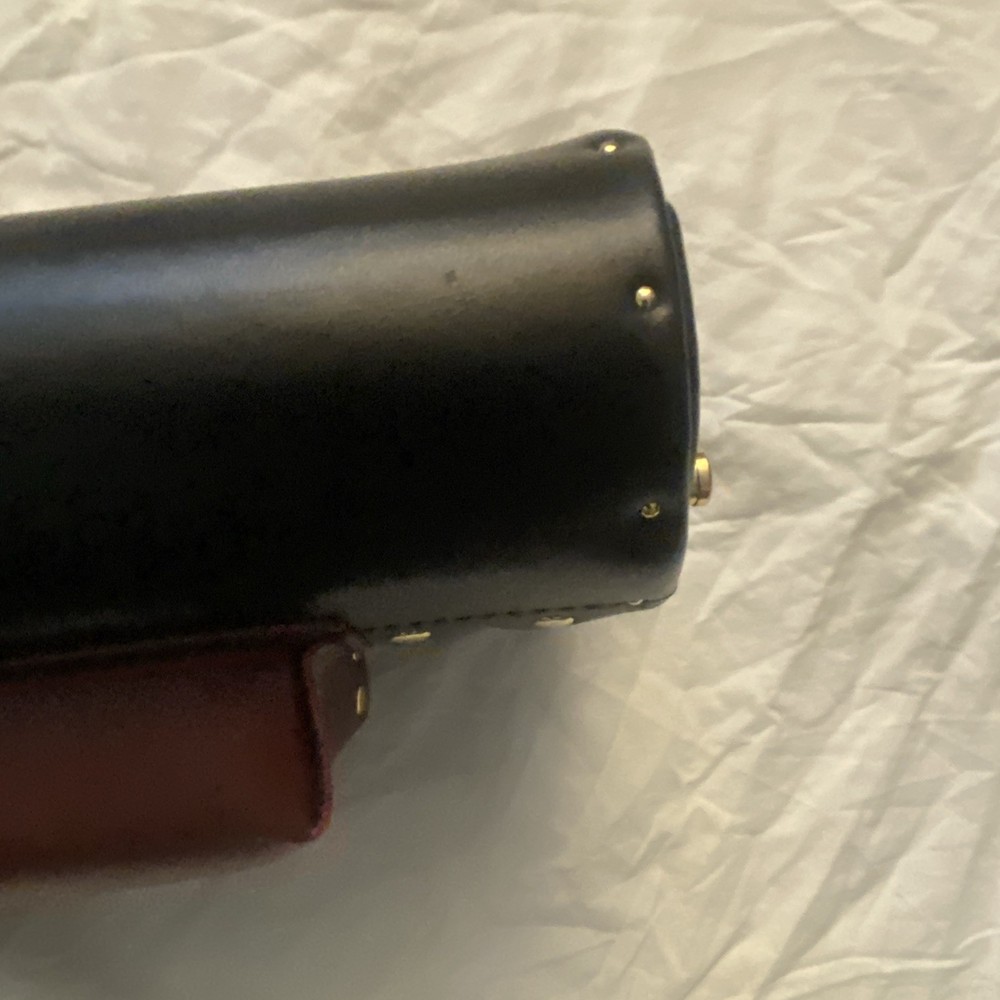 Pool Case 3x7 Inverted Leather Cowboy Case - Brown & Black