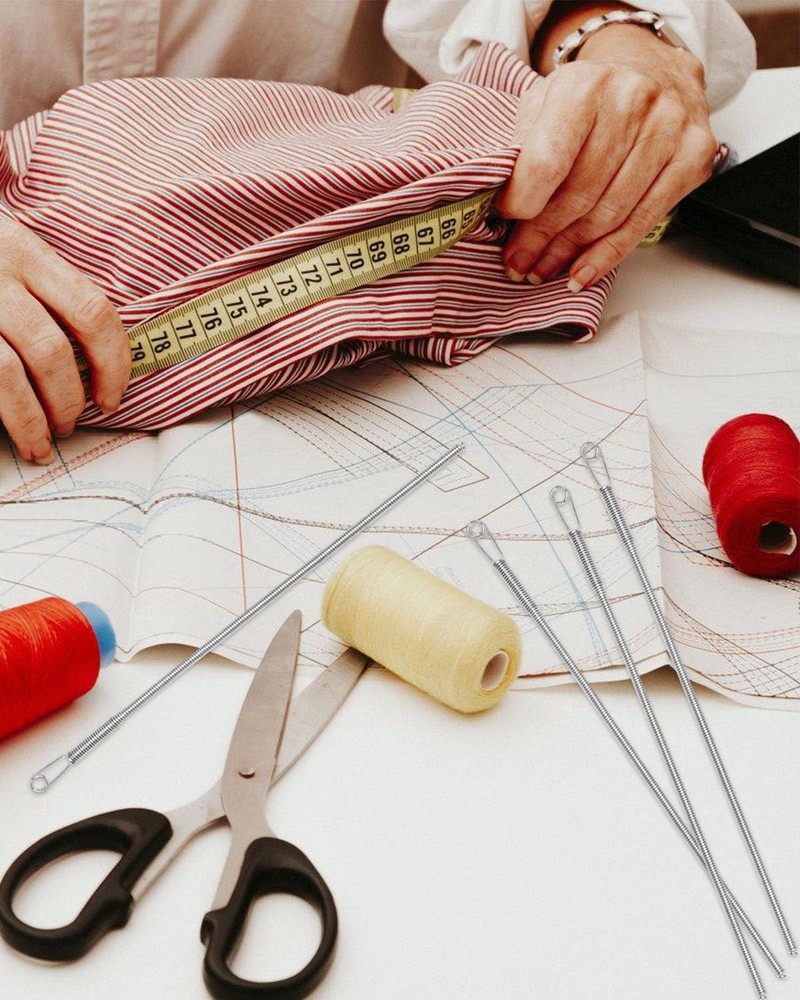 Spring Drawstring Needle Threader, DIY Rope Threaders Clip Puller Replacement