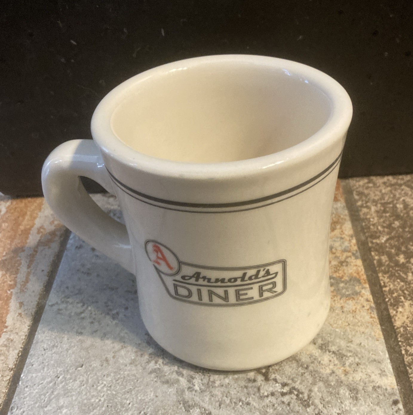 Arnold's Diner "Happy Days" Coffee Cup/Mug, Thick Ceramic Diner Mug