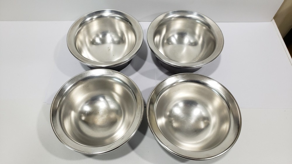 Lot of 4 Double Wall Metal Ware Bowls by William Lipton LTD