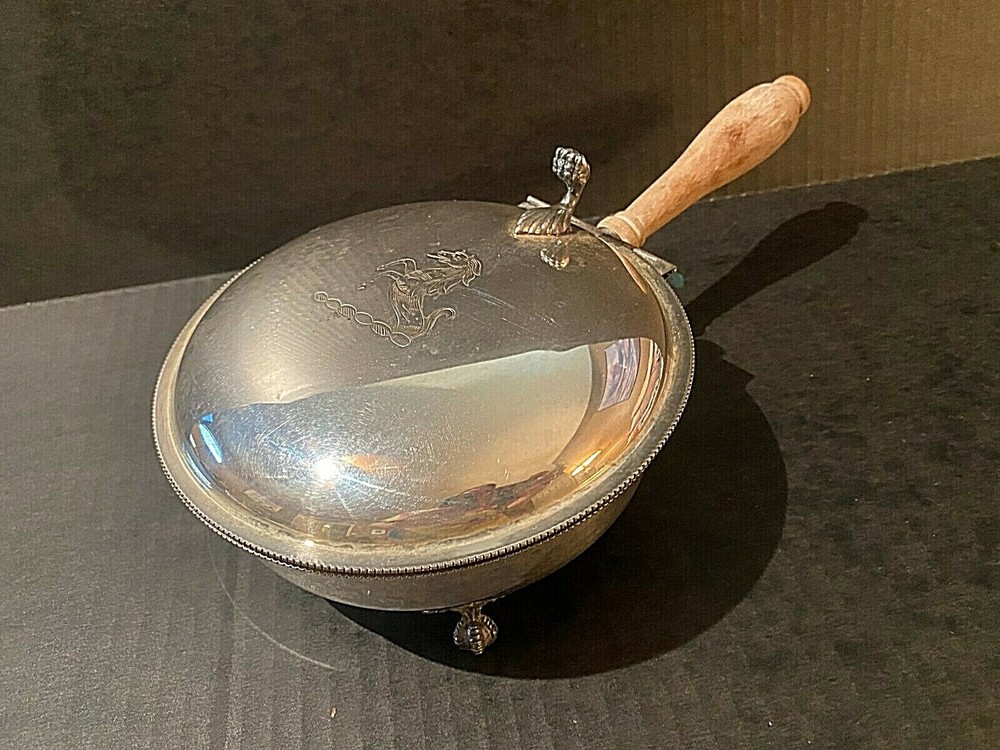 Vintage Silverplate Footed Silent Butler