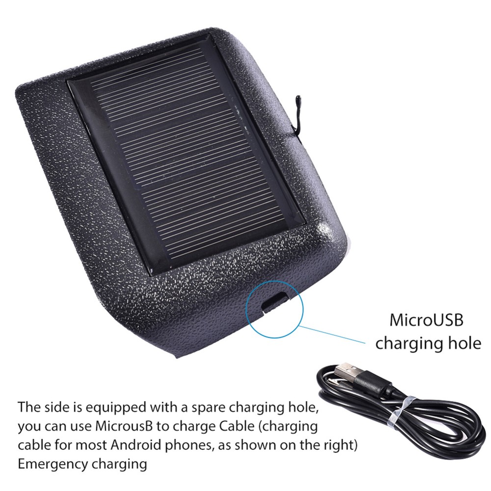 Car Clock Thermometer Digital Watch Solar Powered Dashboard Wide Viewing Angle